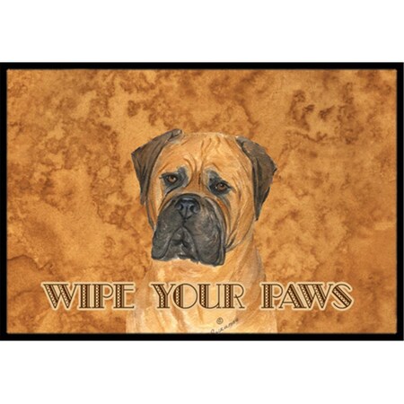 Carolines Treasures 18 X 27 In. Bullmastiff Wipe Your Paws Indoor Or Outdoor Mat CA74617